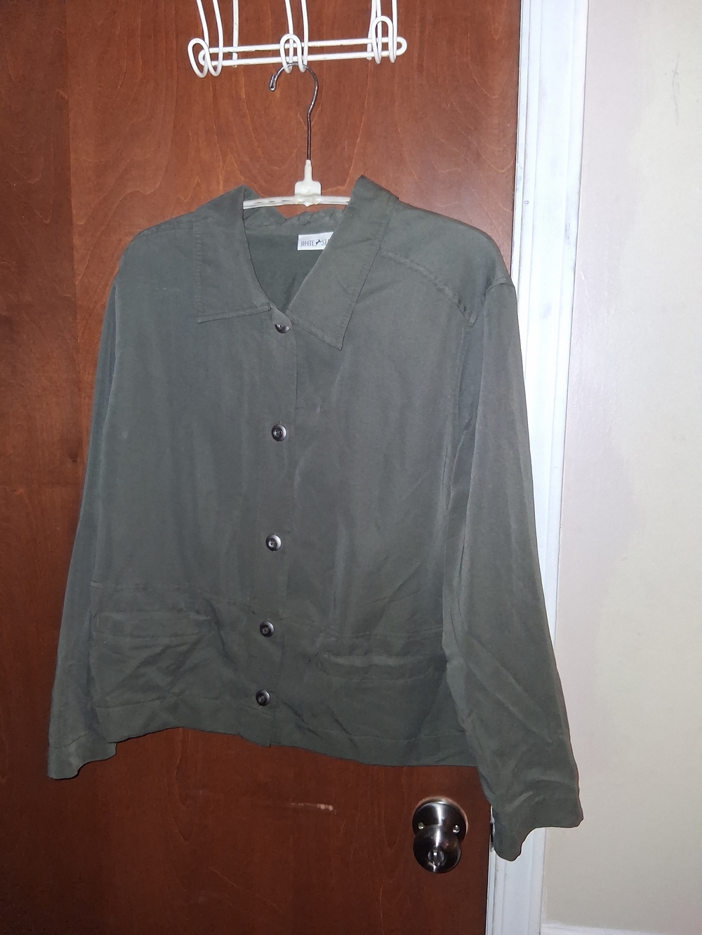 White Stag Olive Utility Button-Front Jacket